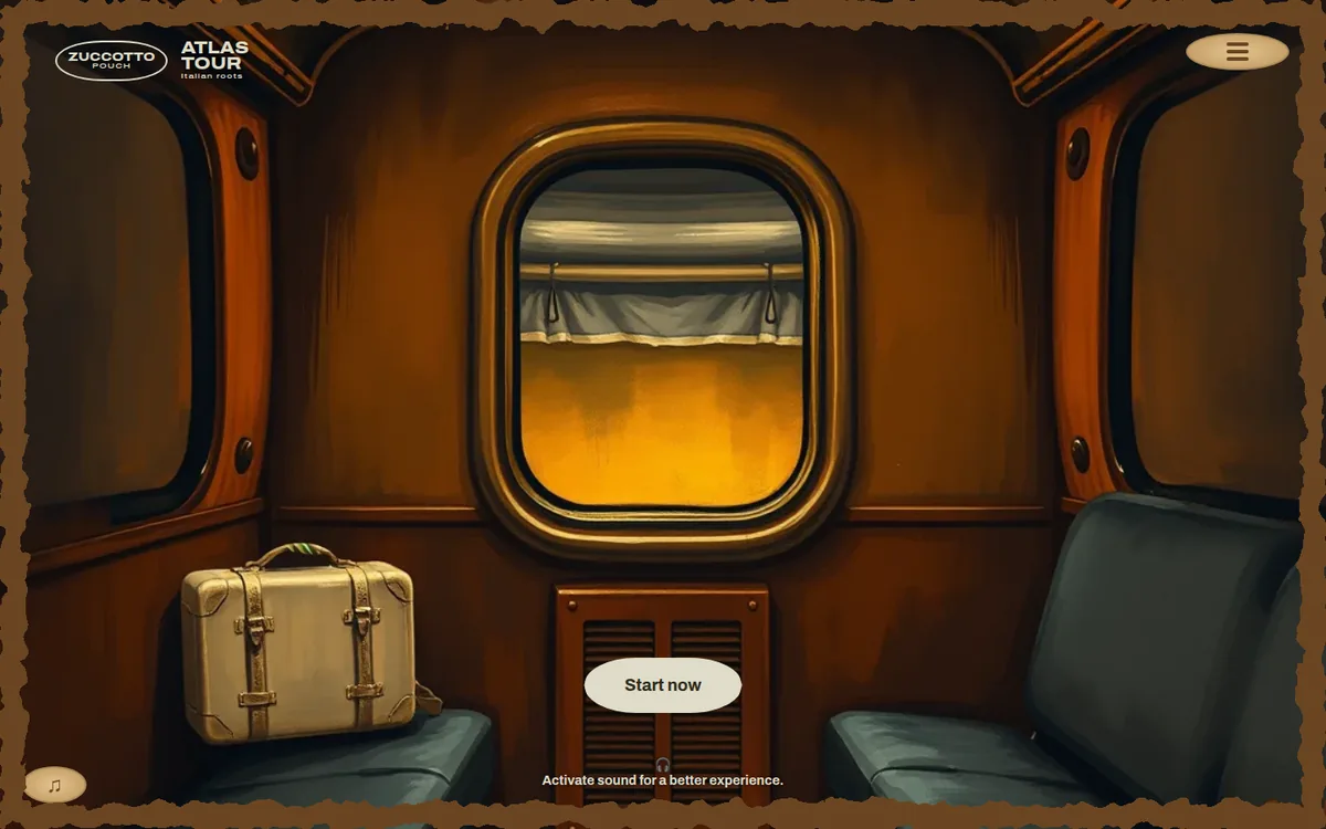 Screenshot of the clean-room rebuild of Pasticcino Bag World Tour 2026